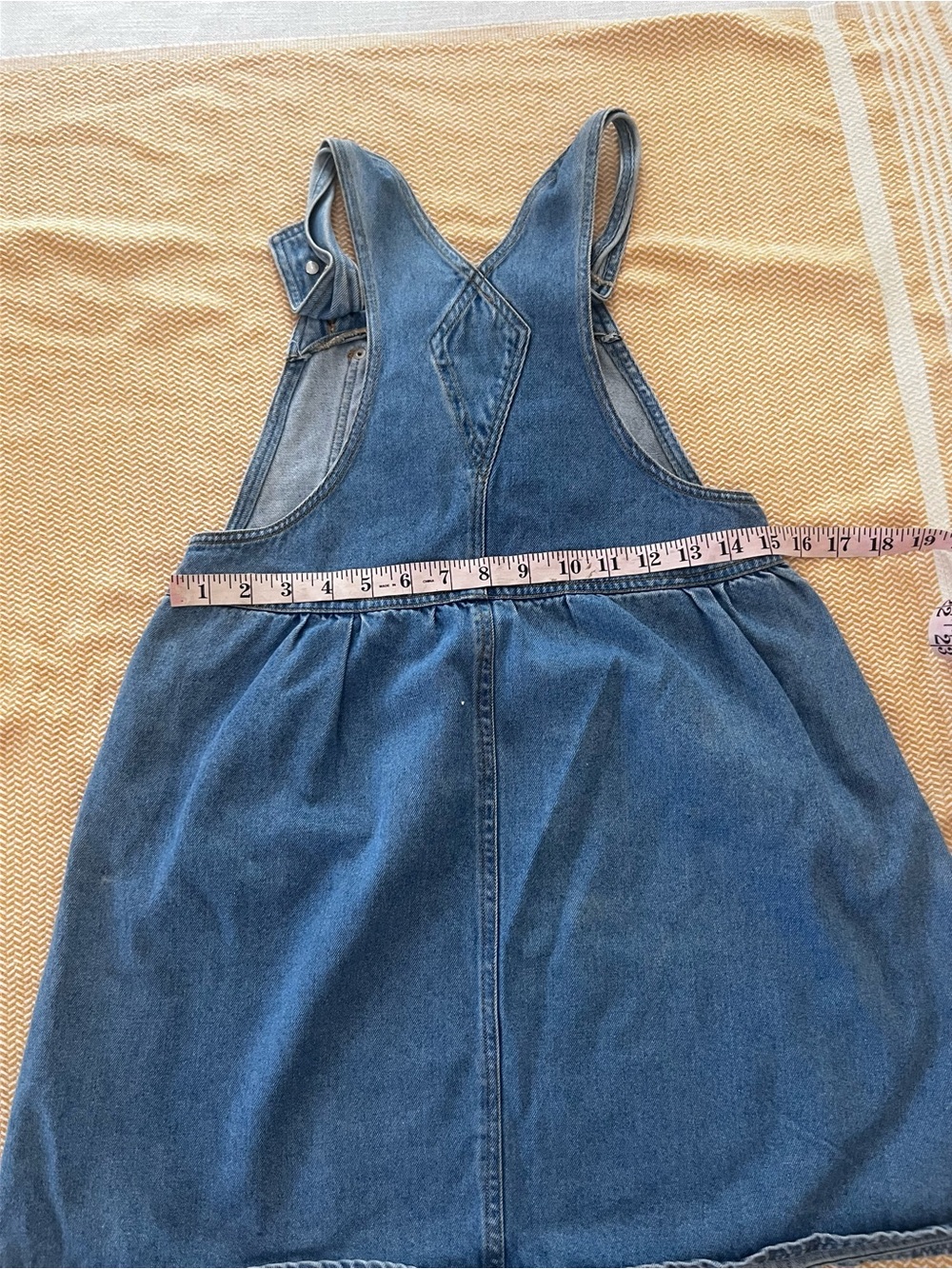 KIDS VTG CLOTHES: Denim Kids Overall Dress with Tweety Patch - Light Blue - Picture 4 of 7